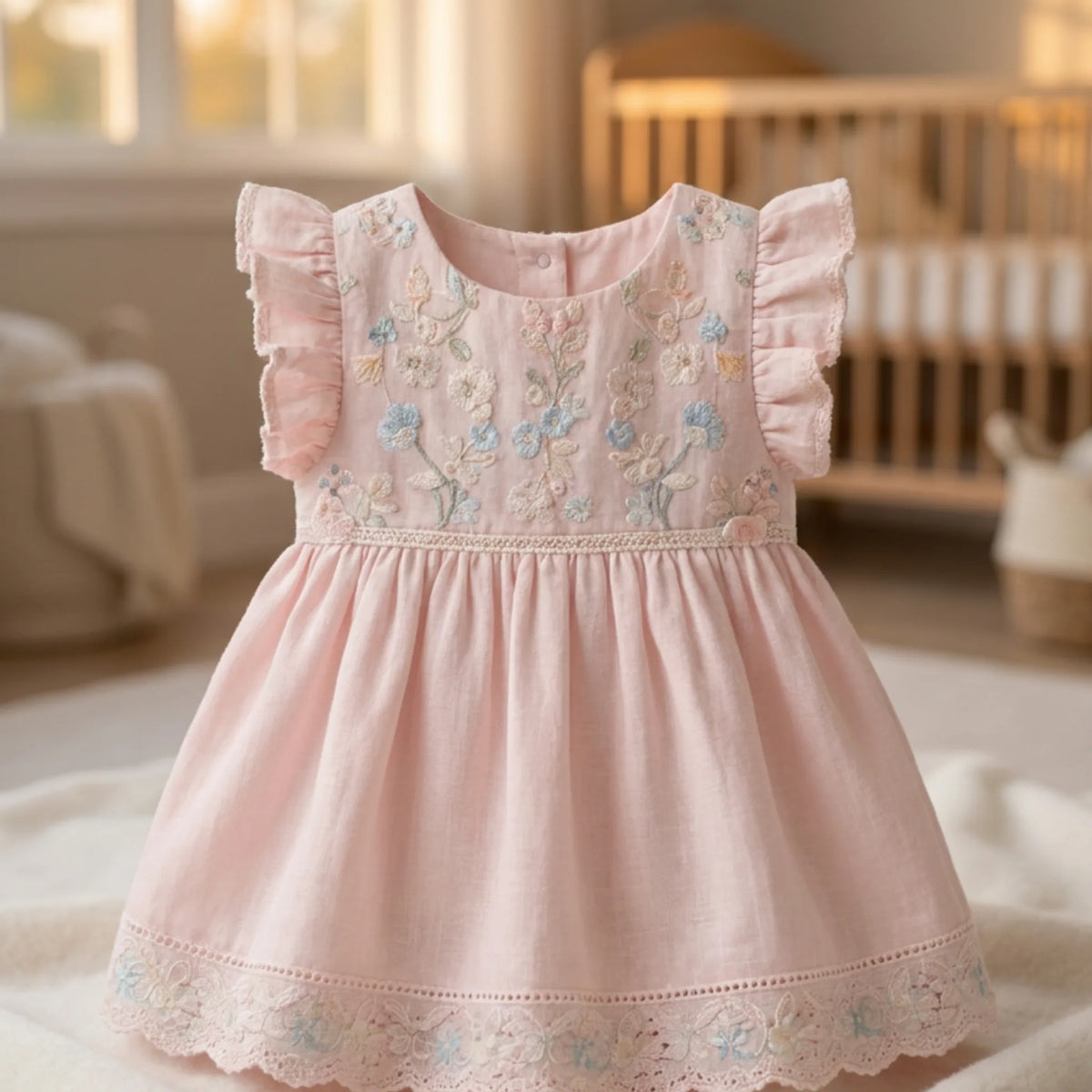 baby frock in Default Title color, shown in a studio setting